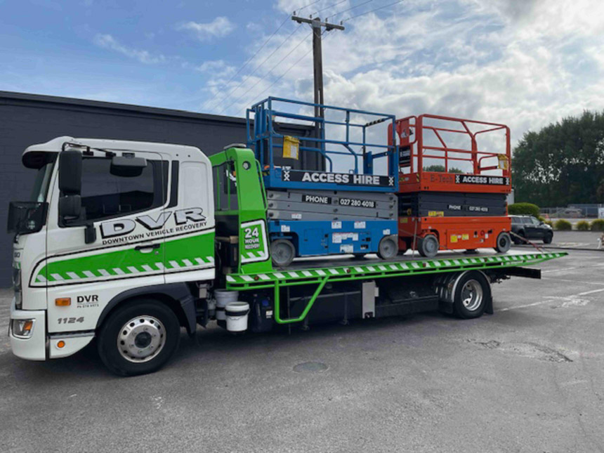 DVR towing tauranga gallery image2 machinery on tow truck